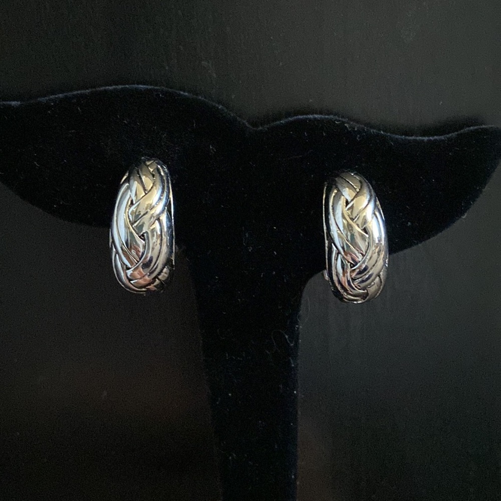 Lia Sophia Silver Tone Clip On Earrings